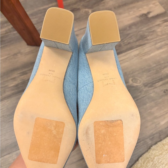 Marc Fisher Women's Blue Denim Heels 8.5 - Picture 4 of 7